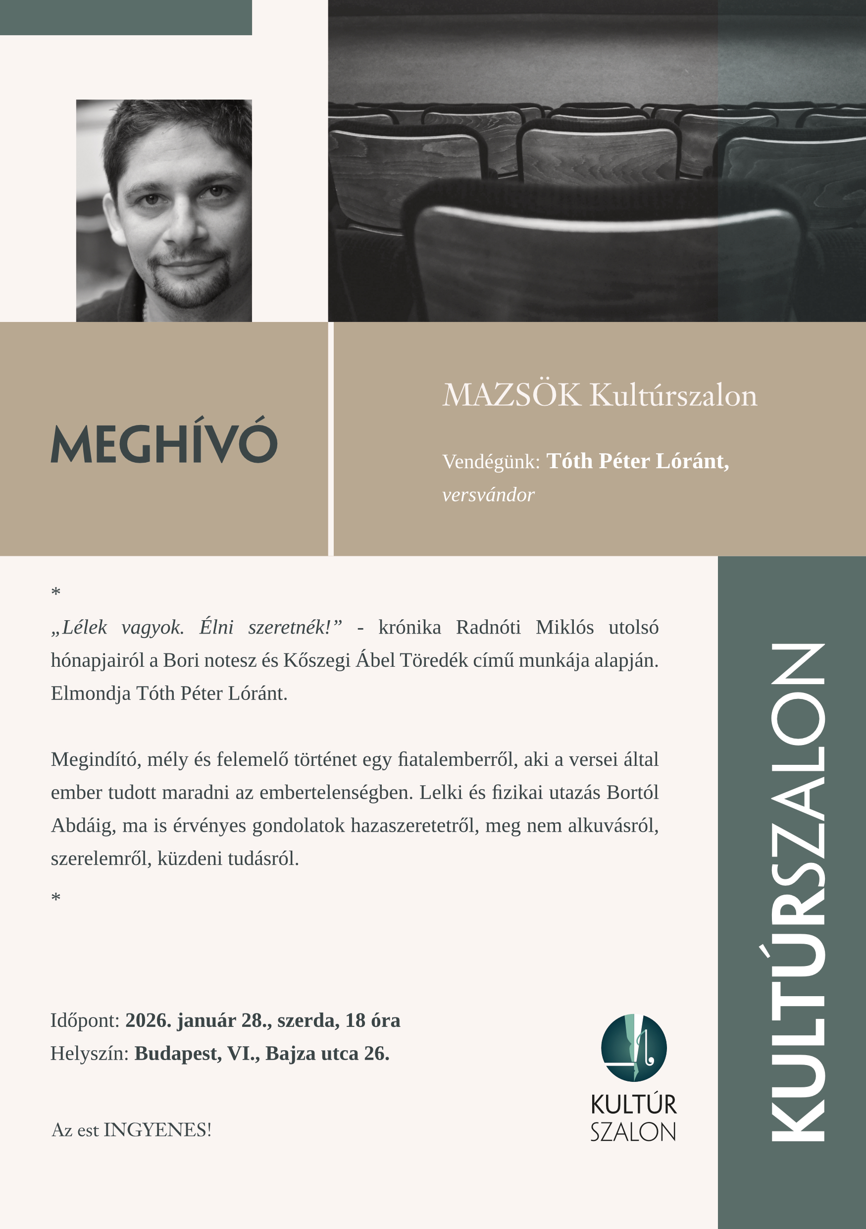 Mazsök Kulturszalon, Tóth Péter Lóránt